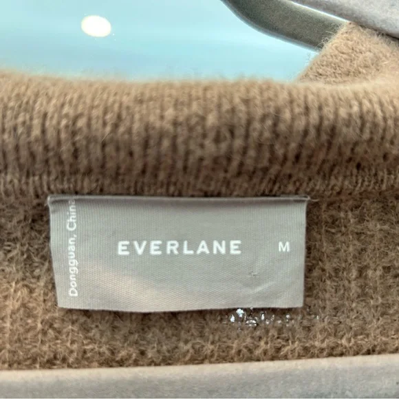 EVERLANE Alpaca Waffle Stitch Polo in Dark Weat - Picture 4 of 4